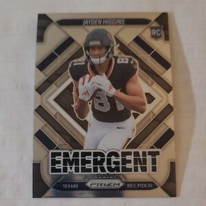 Panini Prizm Football Card Emergent Jayden Higgins